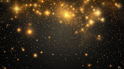 Fototapeta premium Gold stardust. Golden glitter sparkle stars. Magic light trails abstract christmas vector decoration. Magic shiny decoration dust, star trail illustration