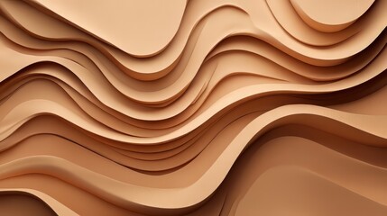 Obraz premium Beige wavy layers, abstract background image