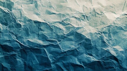 Obraz premium Wrinkled Blue Paper Texture