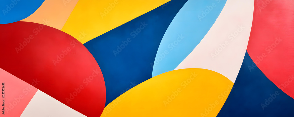 Poster abstract colorful shapes background design with vivid hues and geometric patterns