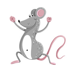 Children cute animal, Little funny mouse