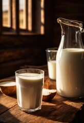 close view fresh milk glass container capturing creamy texture rich color, liquid, beverage, organic, dairy, drop, silhouette, pour, nutrient, white