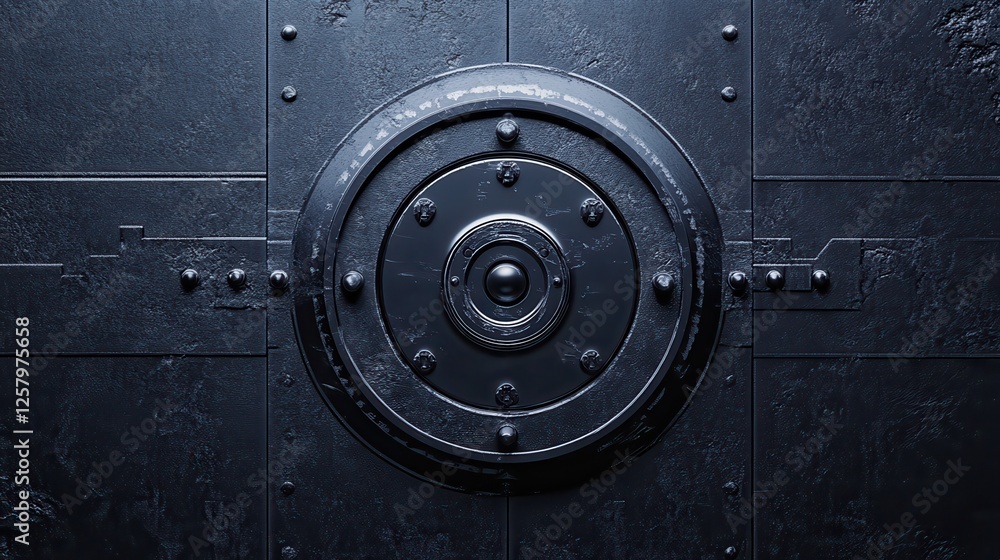 Poster cyber security data privacy and protection and defense concept. digital lock with data circle. gener