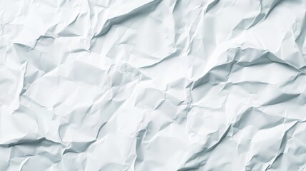 Obraz premium Crumpled white paper surface with light shadows