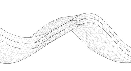 abstract graphic wavy surface 3d illustration