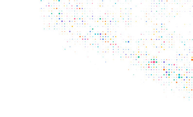 Colorful halftone pattern on white background