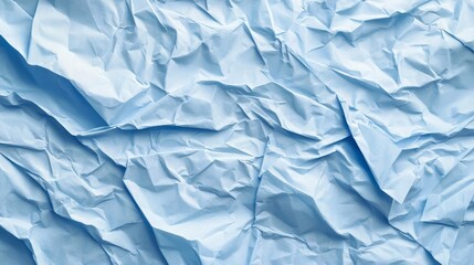 Obraz premium Crumpled Blue Paper Texture: Abstract Folds
