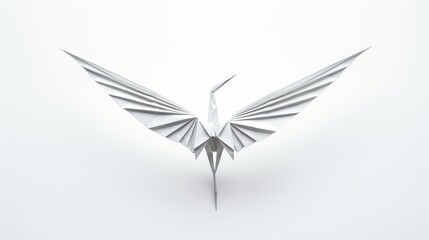 Fototapeta premium crane paper white background