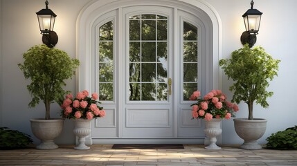 Fototapeta premium entrance front door window