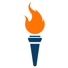 Torch icon isolated on white background