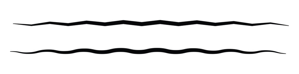 wave zig zag line icon on white background.