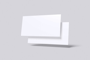 Gift voucher card white for mockup template
