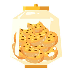 Illustration of Cookies in a Jar, Design Inspiration, Vector, Template, Object