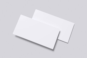 Gift voucher card white for mockup template