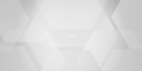 modern vector illustration of white and grey abstract background with hexagon design