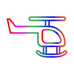 Helicopter line gradient icon