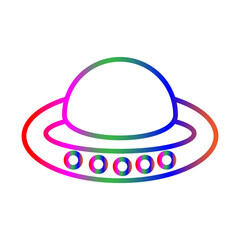 Ufo line gradient icon