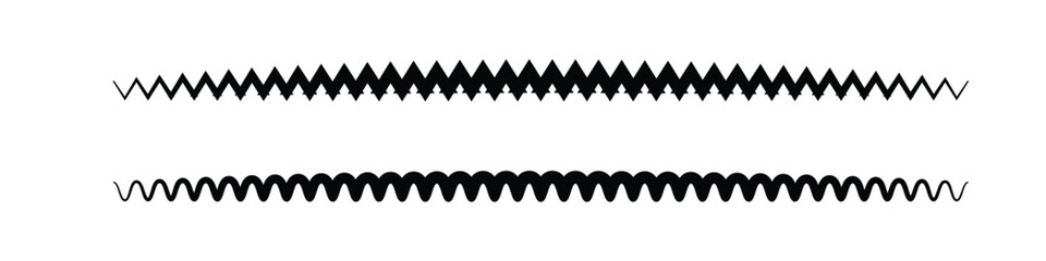 wave curved zig zag line icon on white background.