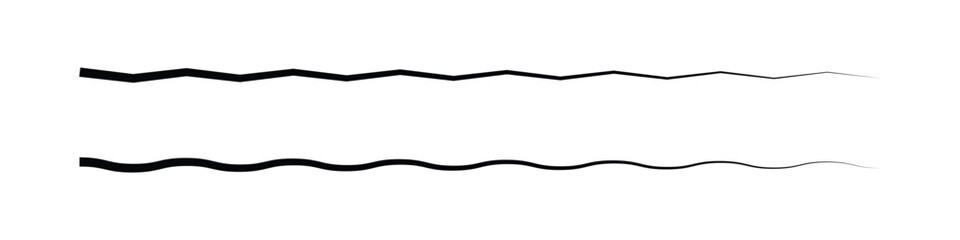 Fototapeta premium wave curved zig zag line icon on white background.