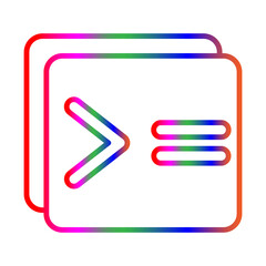 Terminal line gradient icon