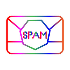 Naklejka premium Spam line gradient icon