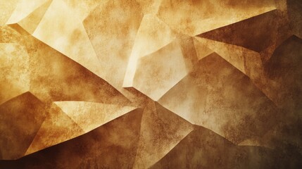 Rustic golden brown textured gradient with abstract triangle shadow formations.