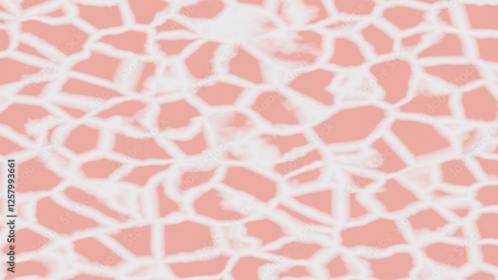 Poster 3d illustration, 3d rendering close up texture of glossy coral crackle seamless texture background b