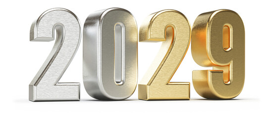 2029 Number New Year - 3D Render