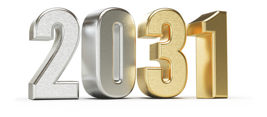 2031 Number New Year - 3D Render
