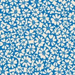 Beautiful floral seamless pattern with abstract hand-drawn flowers
