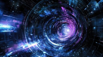 Obraz premium Strategic business planning concept with futuristic digital elements.