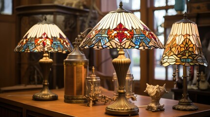 stained table lamps