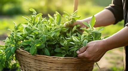 leaves stevia plant