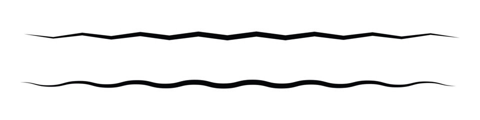 wave curved zig zag line icon on white background.