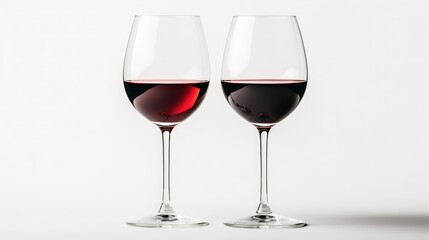 red wine glass white background