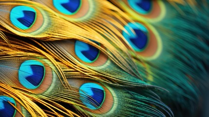 Obraz premium exotic teal and gold