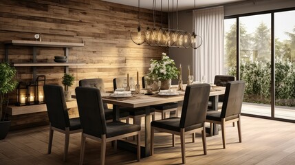 Obraz premium reclaimed accent walls