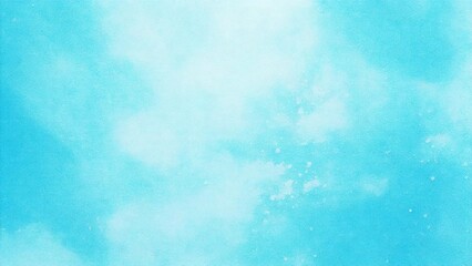 Obraz premium 淡い手描きの水彩風の素材 背景素材 ブルー 水色 背景素材 16:9サイズ AI生成素材