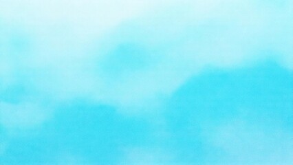 淡い手描きの水彩風の素材 背景素材 ブルー 水色 背景素材 16:9サイズ AI生成素材