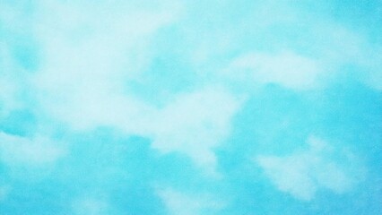 淡い手描きの水彩風の素材 背景素材 ブルー 水色 背景素材 16:9サイズ AI生成素材