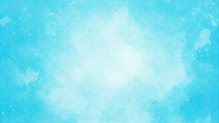 Obraz premium 淡い手描きの水彩風の素材 背景素材 ブルー 水色 背景素材 16:9サイズ AI生成素材