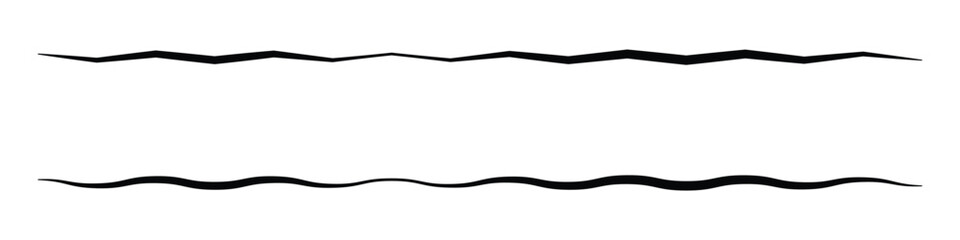 wave curved zig zag line icon on white background.