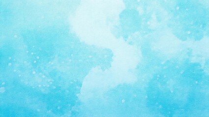 Fototapeta premium 淡い手描きの水彩風の素材 背景素材 ブルー 水色 背景素材 16:9サイズ AI生成素材