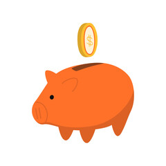 Pig Bank Financial Business Illustration