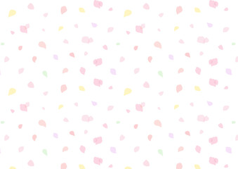 春の花びらのシームレスなパターン背景素材、上品できれいな花の模様の壁紙