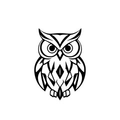 Bold, modern, minimalist illustration of an owl.