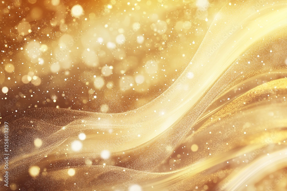 Poster golden liquid texture background with smooth, flowing waves and rich metallic shine. perfect for lux