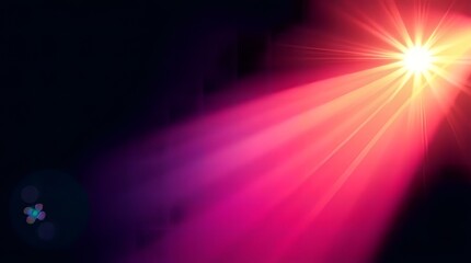 Radiant Light Burst: A Dramatic Pink and Orange Glow