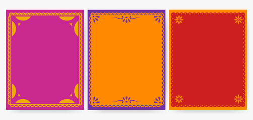 Set of mexican frame for cinco de mayo festival