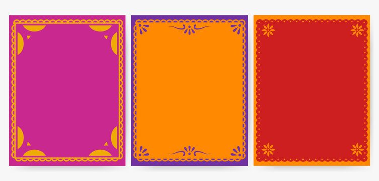 Set of mexican frame for cinco de mayo festival